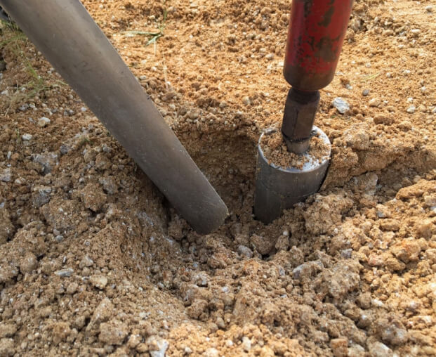 Scan & core test holes