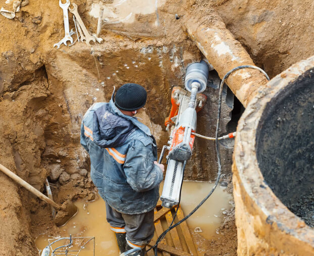 Location of voids in concrete